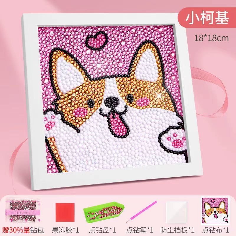 Bộ Đồ Chơi Nhãn Dán Đính Đá Thủ Công Tự Làm Sáng Tạo Cho Bé Gái