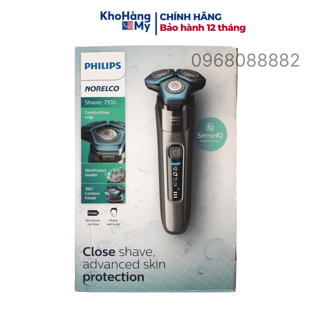 Máy cạo râu điện Philips Norelco 7100, Philips Norelco 7200, Philips Norelco 7500, Philips Norelco 7600  - Chính hã