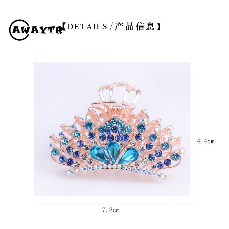 Kẹp Tóc Hình Con Công Bằng Kim Loại Đính Ngọc Trai Thời Trang Dành Cho Nữ