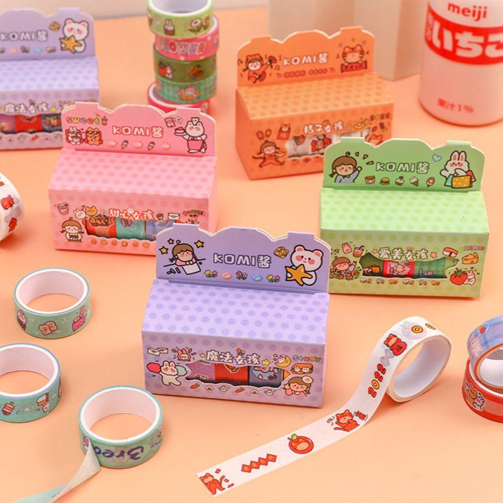 CHOOKEY Set 4 Hộp Băng Dính Hình Trái Tim Trang Trí Scrapbook