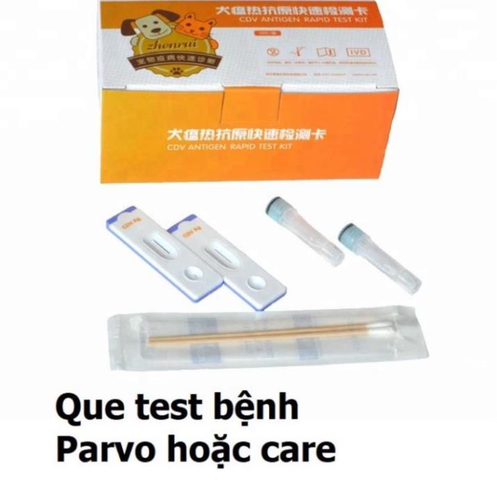 Orgo New- (1 Kit test) Que test bệnh chó dụng cụ xét nghiệm bệnh thú cưng Parvo CPV Care CDV FPV cho mèo