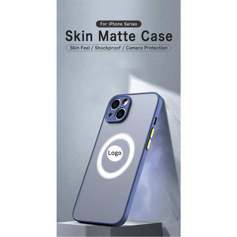 Ốp Điện Thoại Armor Silicone Nhám Từ Tính Chống Sốc Sang Trọng Cho iPhone 14 13 12 11 Pro MAX Plus X XS MAX XR