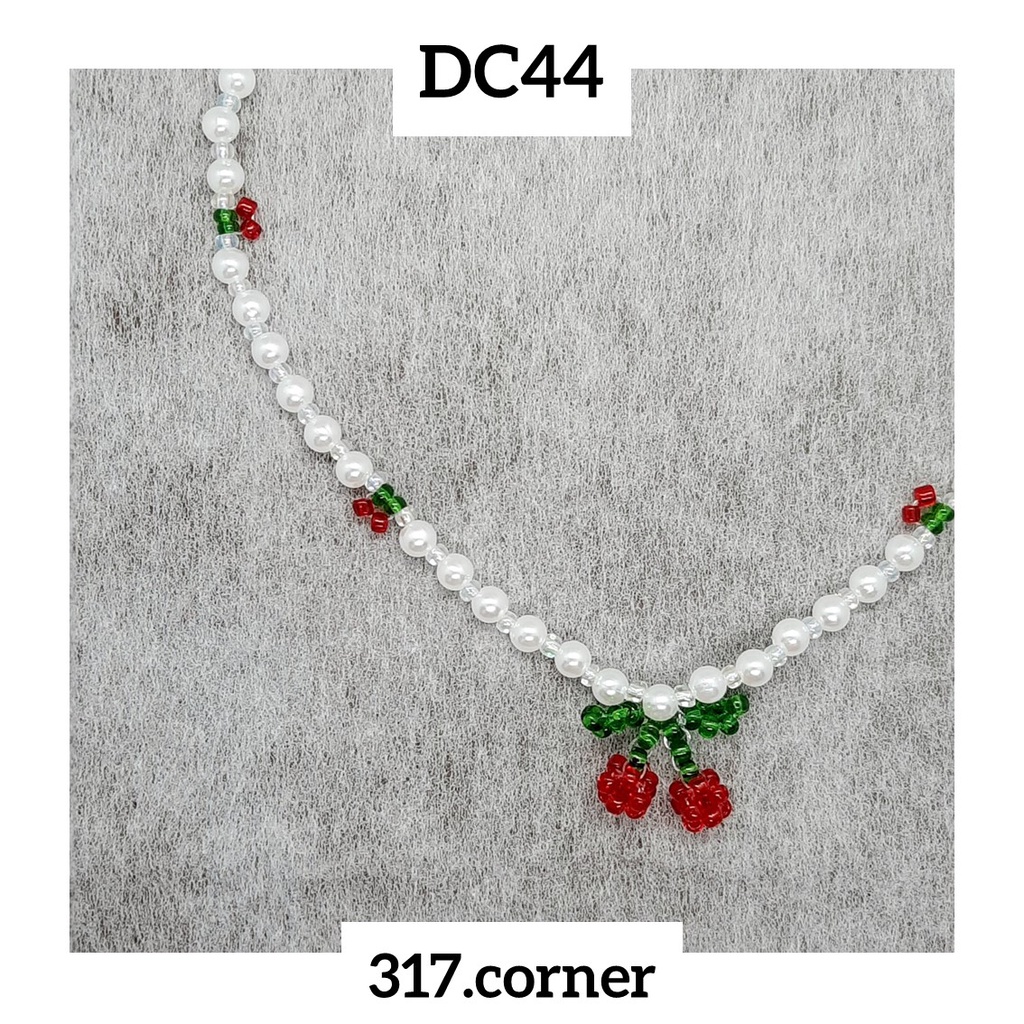 Vòng cổ / Dây chuyền cherry / quả anh đào hạt cườm - DC44 - 317.corner