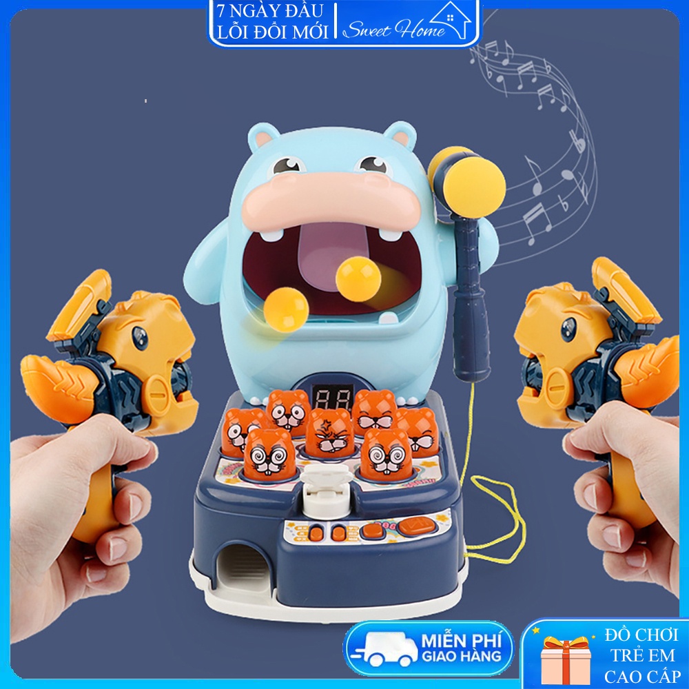 Đồ chơi trẻ em đập chuột cho bé kèm bắn bóng thú vị, đồ chơi thông minh vui nhộn cho bé, luyện tập phản xạ cho bé.