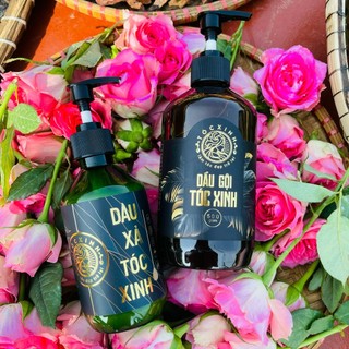 Dầu gội và Dầu xả thảo dược Tóc Xinh gội 500ml xả 300ml giúp ngăn rụng tóc phục hồi tóc khô sơ chẻ ngọn