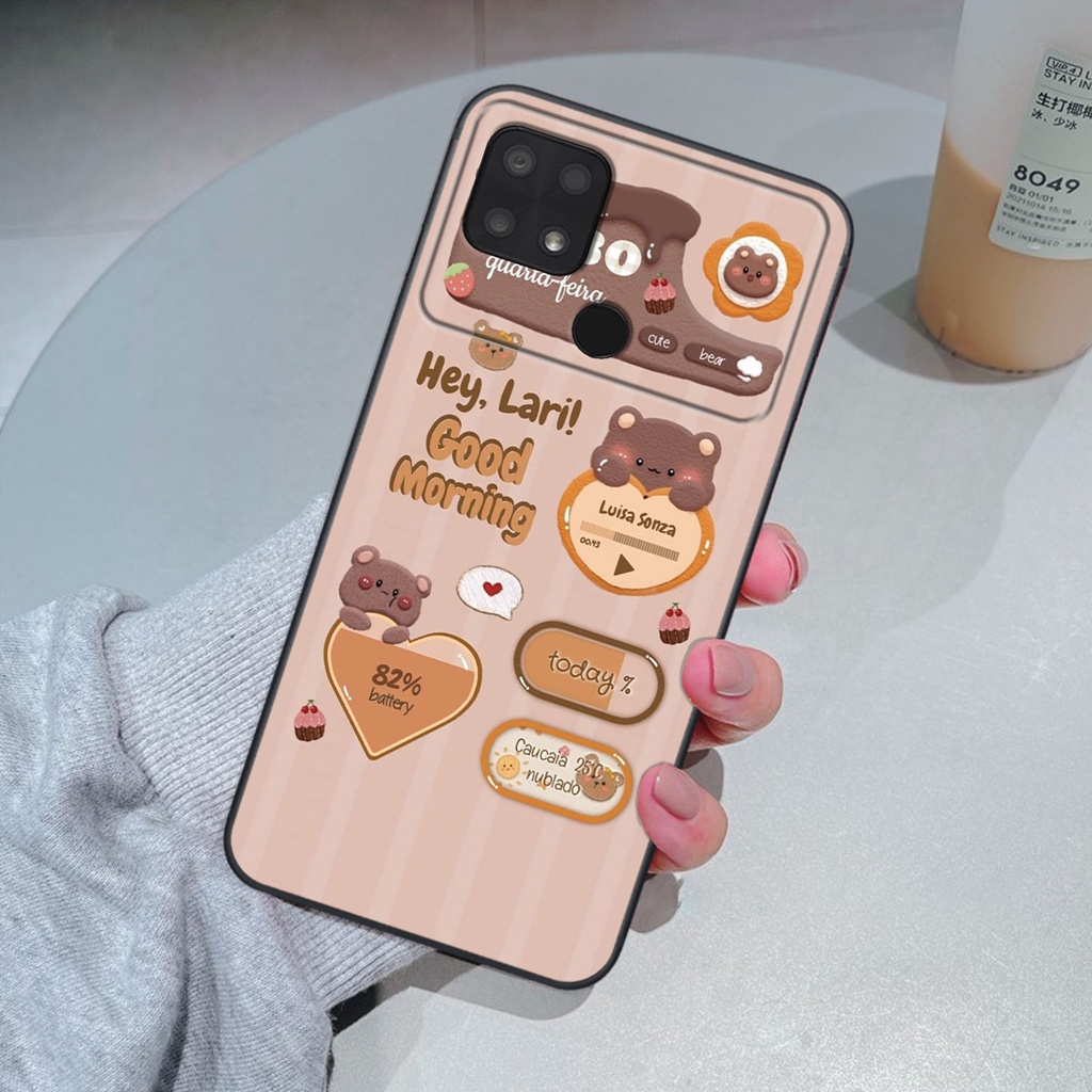 Ốp Xiaomi Poco C40 in 3D icon gấu nổi siêu xinh, siêu đáng yêu, cá tính phong cách