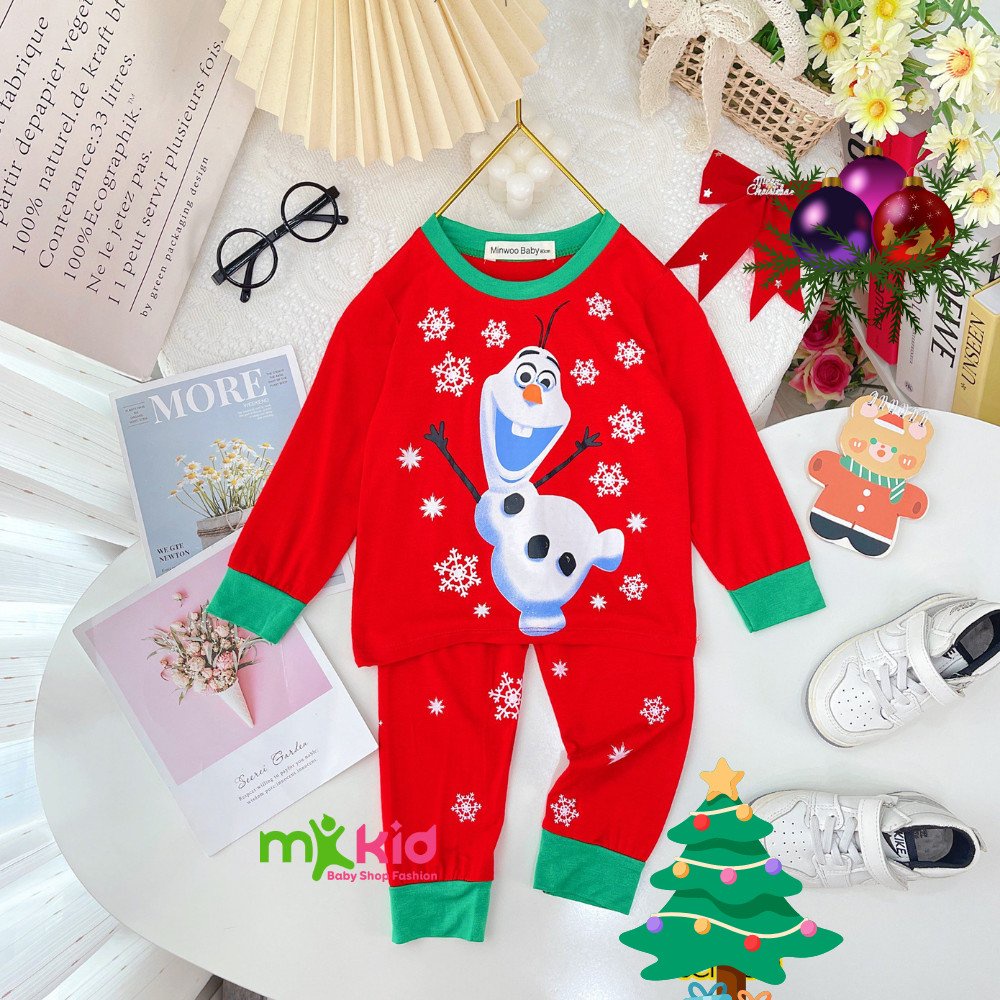 Bộ NOEL Cho Bé 💖 Bộ Giáng Sinh Dài Tay Minky Mom Cho Bé Trai Bé Gái Với Các Họa tiết Siêu Dễ Thương