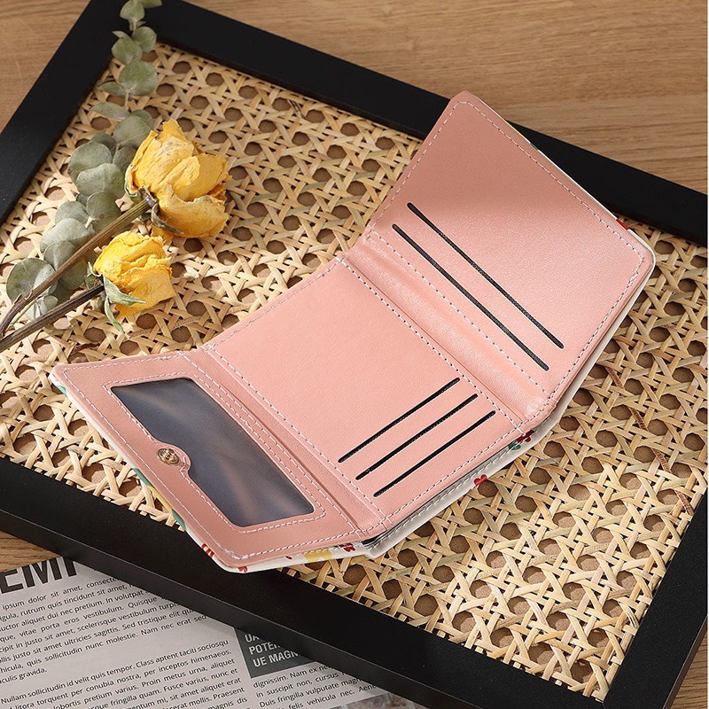 Ví nữ mini cầm tay đựng tiền ngắn nhỏ gọn cute nhiều ngăn cao cấp giá rẻ DOVOHA VN05