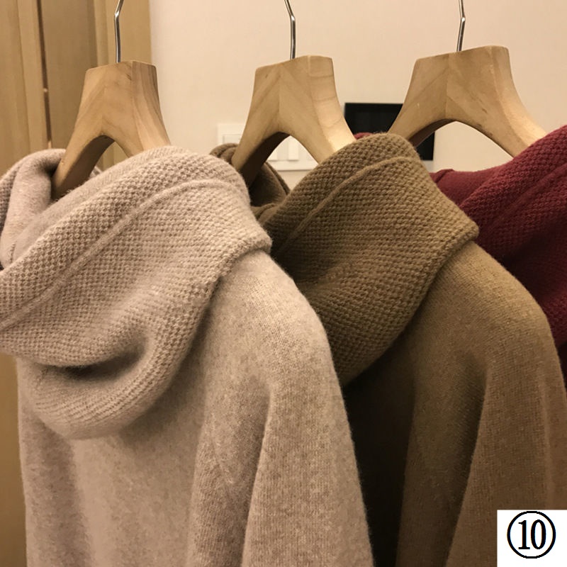 Áo Hoodie Dệt Kim Dày Dặn Dáng Rộng Thời Trang Thu Đông Mới 2022 Cho Nam