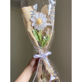 Bông hoa cúc họa mi đóng gói sẵn handmade móc từ len sợi