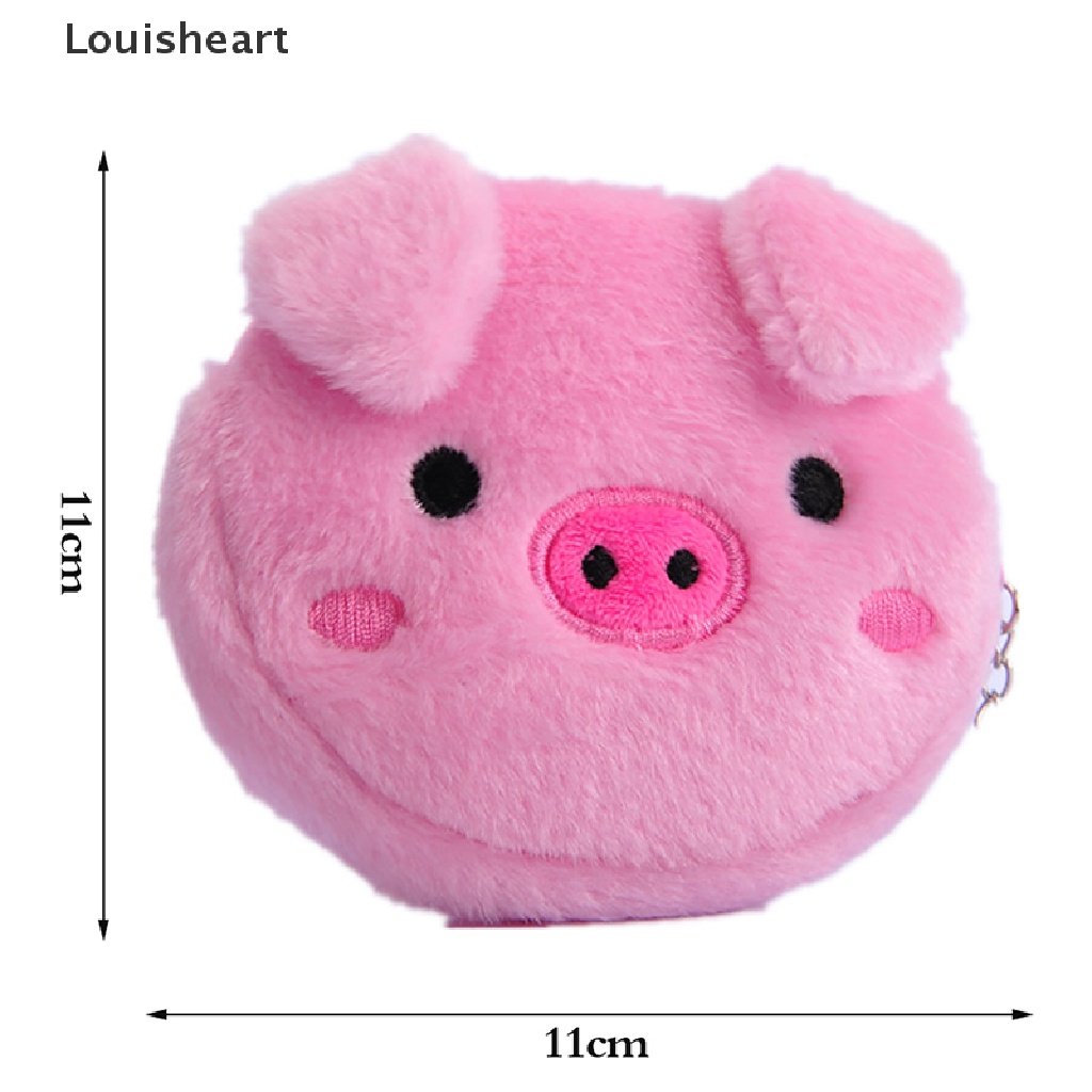 Ví Đựng Tiền Xu Louisheart Bằng Lông Nhung Có Khóa Kéo Dễ Thương Xinh Xắn