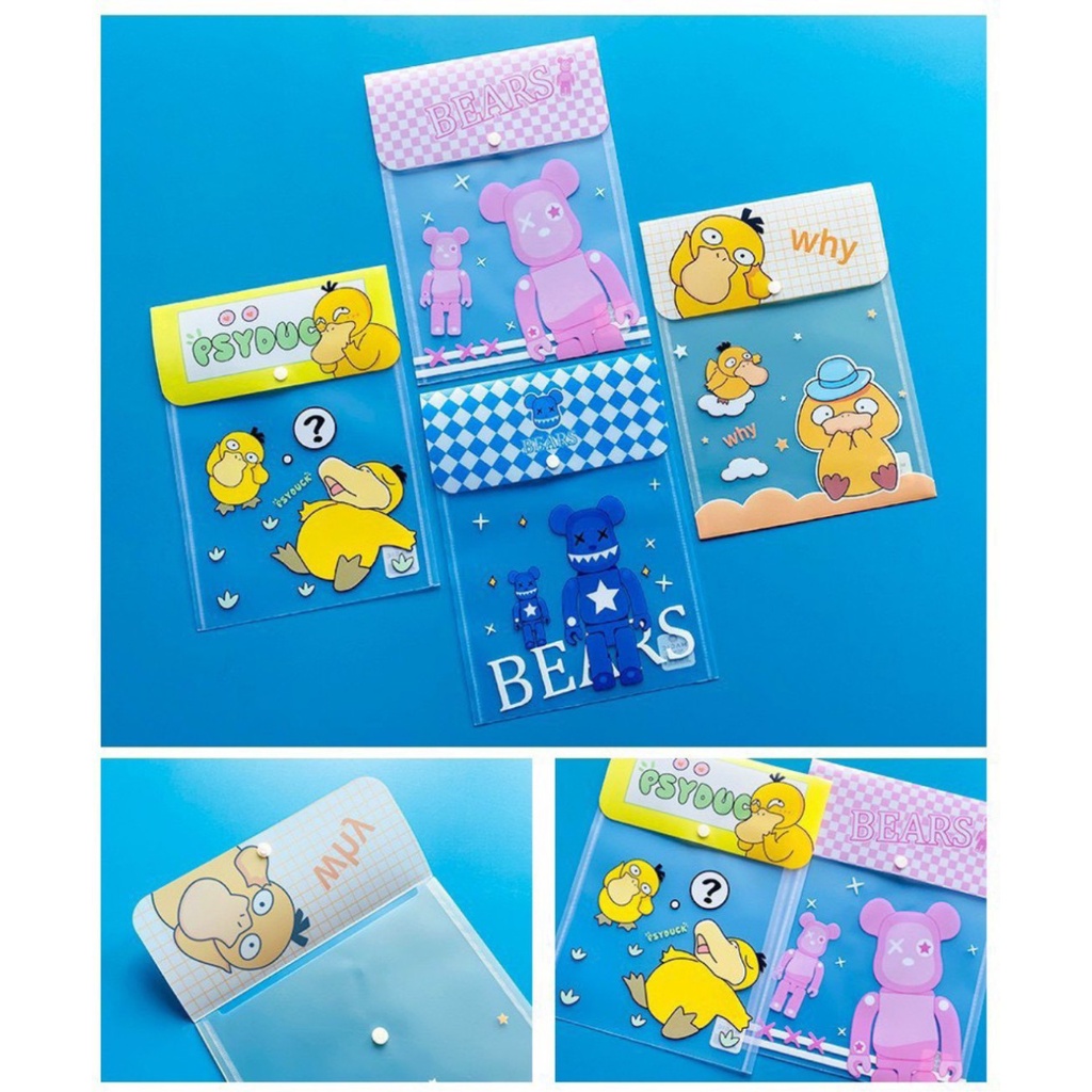 Bìa nút đựng hồ sơ tài liệu Magic A4 dọc nhiều hình cute