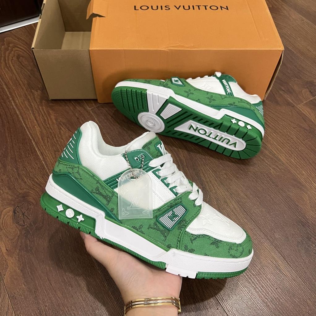 Giaydepthaovy.99 Giày LV trainer xanh, Giày thể thao LV Xanh Lá green hot 2022 Bản Cao Cấp Full Box