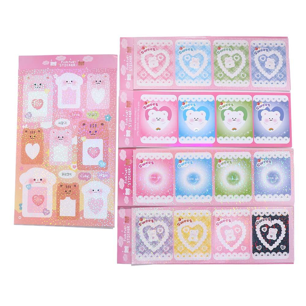 Miếng Dán Trang Trí Khung Ảnh Họa Tiết Trái Tim Kiểu Hàn Quốc Dễ Thương Xinh Xắn