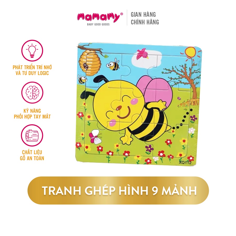 [Quà Tặng] Tranh ghép hình 9 mảnh Mamamy