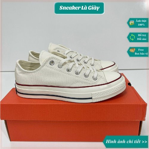 Giày sneaker Converse 1970s Trắng cổ thấp bản đẹp - Fullbox kèm quà tặng F370 Sona Sneaker