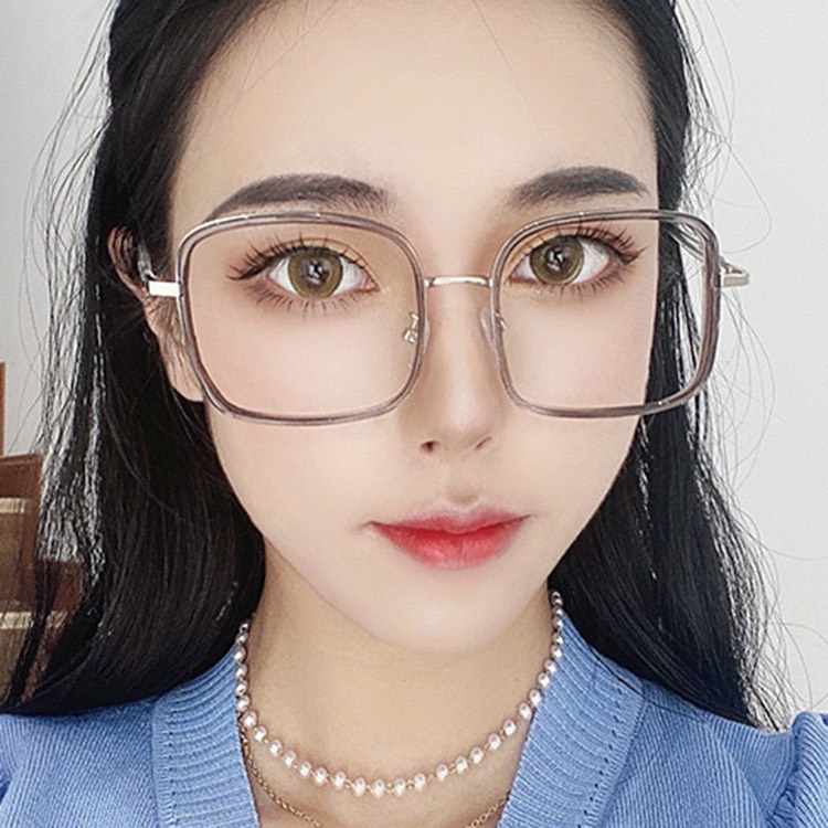 Kính Chống Ánh Sáng Xanh SANTONY gọng kim loại dáng vuông thời trang dành cho nữ