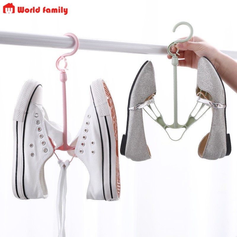 Móc Treo Giày Móc Phơi Giày 2 Ngạnh Xoay 360 độ Thông Minh