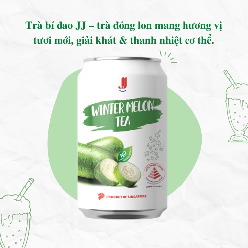 Trà Bí Đao JJ Lốc 6 Lon Chính Hãng Singapore Sài Gòn Đặc Sản