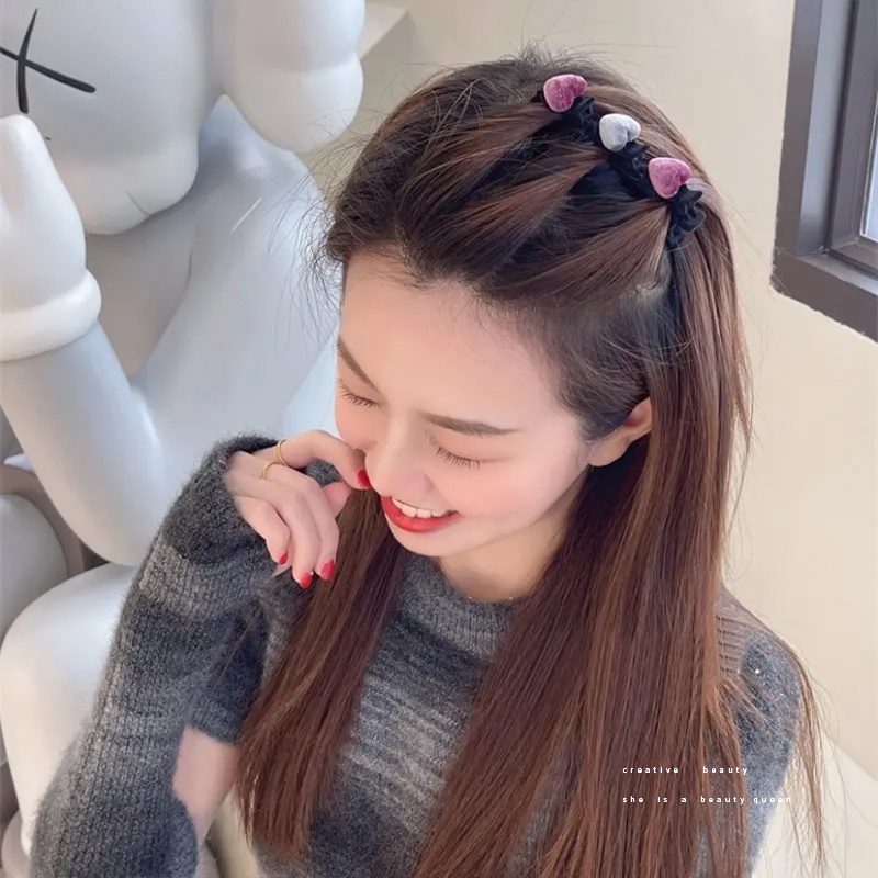 Kẹp Tóc Đính Lông Nhung Dễ Thương Xinh Xắn
