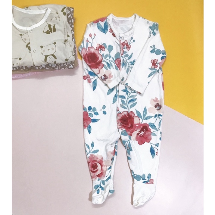 SLEEPSUIT COTTON XUẤT DƯ MIX HÃNG SIZE 12M