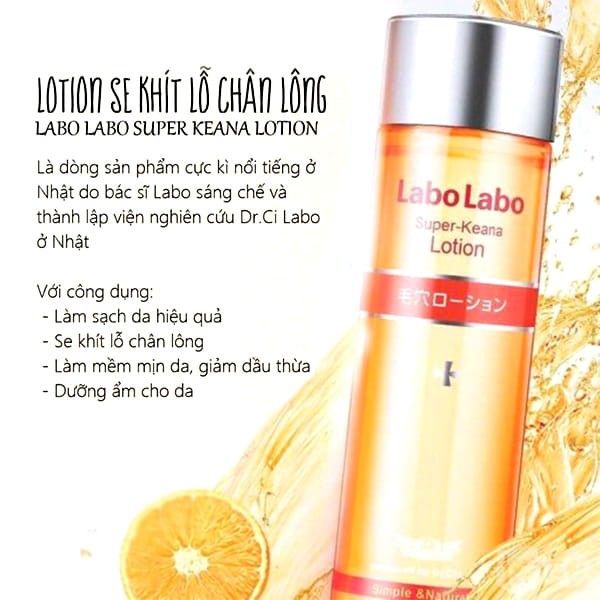 Nước hoa hồng LaboLabo Super Keana Lotion Se Khít Lỗ Chân Lông Dr.Ci:Labo Supper Keana Lotion Chiết Xuất Sữa Ong Chúa 100ml