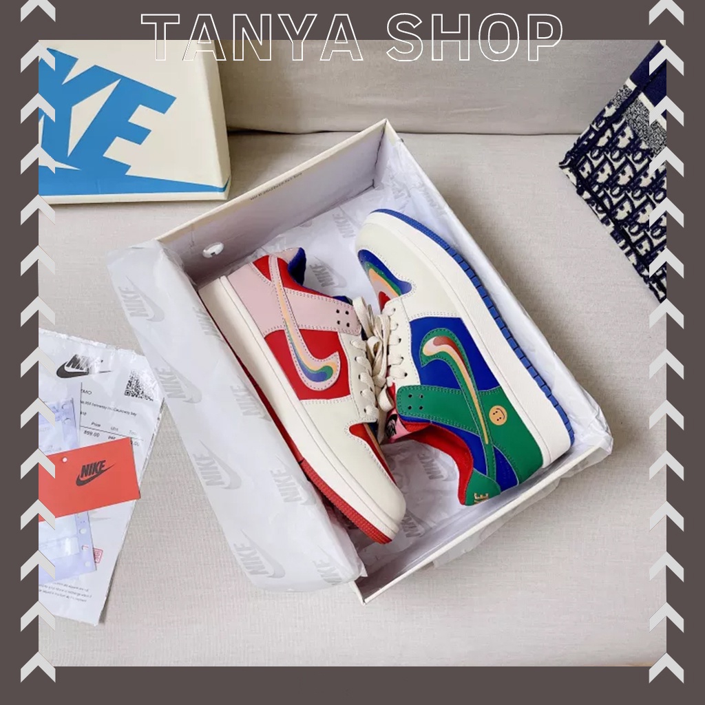 Giày Nike_7 Màu AF1, Giày Air Force 1 SB 7 Màu Mẫu Mới Hot Hit 2 Bản Xanh Đỏ Thể Thao Hàng Cao Cấp Full Box
