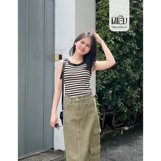 Áo croptop ba lỗ Berry Top chất vải co giãn Miều Est.2013