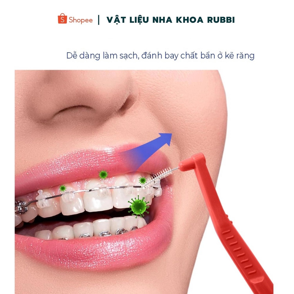 Bàn chải kẽ răng làm sạch khe răng niềng, chuyên dùng cho người niềng răng - ảnh sản phẩm 3