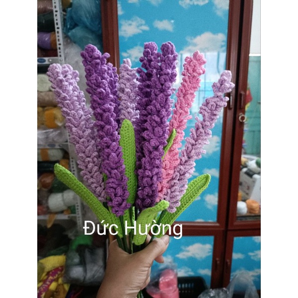 Hoa len lavender  handmade