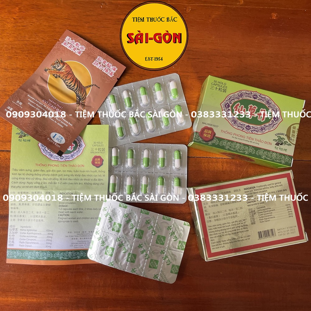 Thống Phong Tiên Thảo Đơn Hộp 30 viên  - Hàng Cao Cấp Loại 1