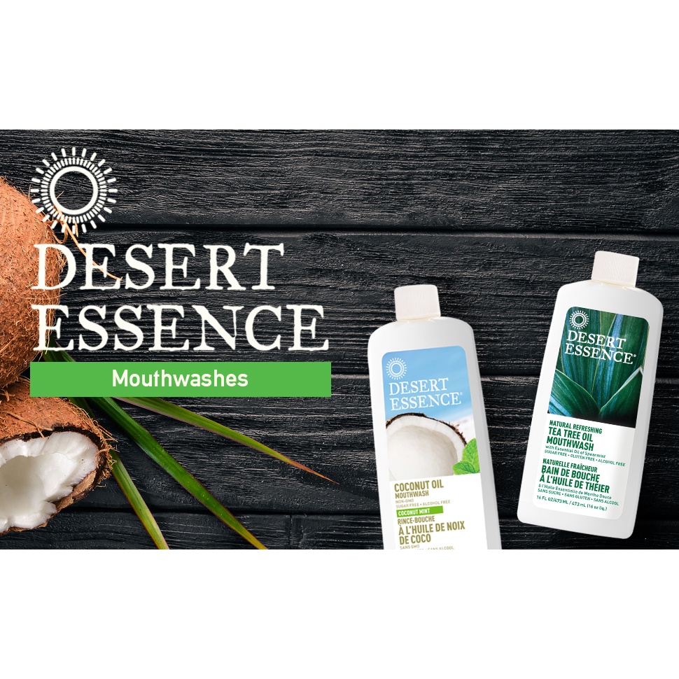 NƯỚC SÚC MIỆNG TINH DẦU TRÀM TRÀ - BẠC HÀ - SIÊU MÁT LẠNH Desert Essence Ultra Care Tea Tree Oil Mouthwash - MEGA MINT