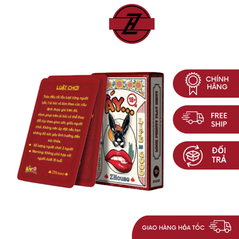Bộ bài drinking True or Dare board game ẤY 54 lá cho cặp đôi, người yêu, tình nhân gắn kết tình cảm ZHouse