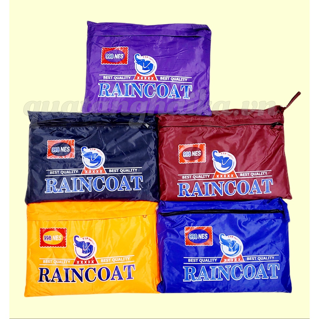 Áo mưa dây kéo măng tô - có phản quang sau lưng đủ màu, vải dù chống thấm chống ướt Cao Cấp. Hàng sản xuất tại Xưởng.