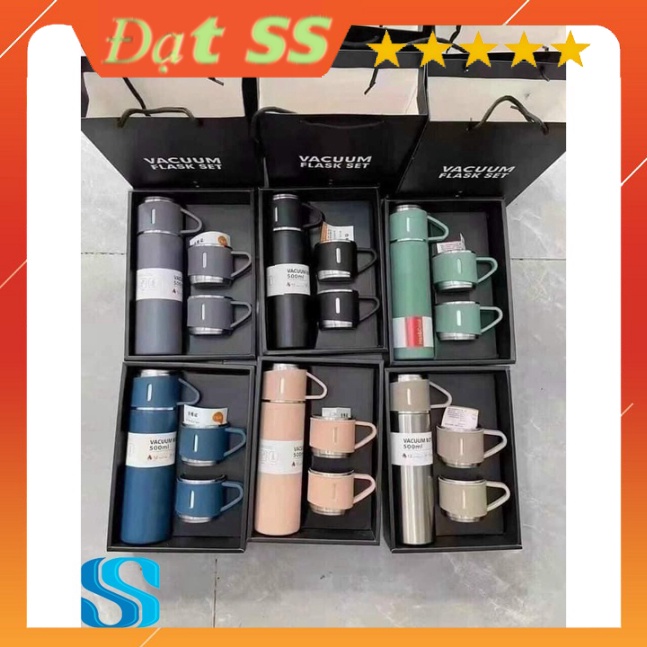 Bình giữ nhiệt 500ml S6 đẹp có khắc tên lõi INOX 304 cao cấp giữ nhiệt tới 8 tiếng chống tràn có cốc uống