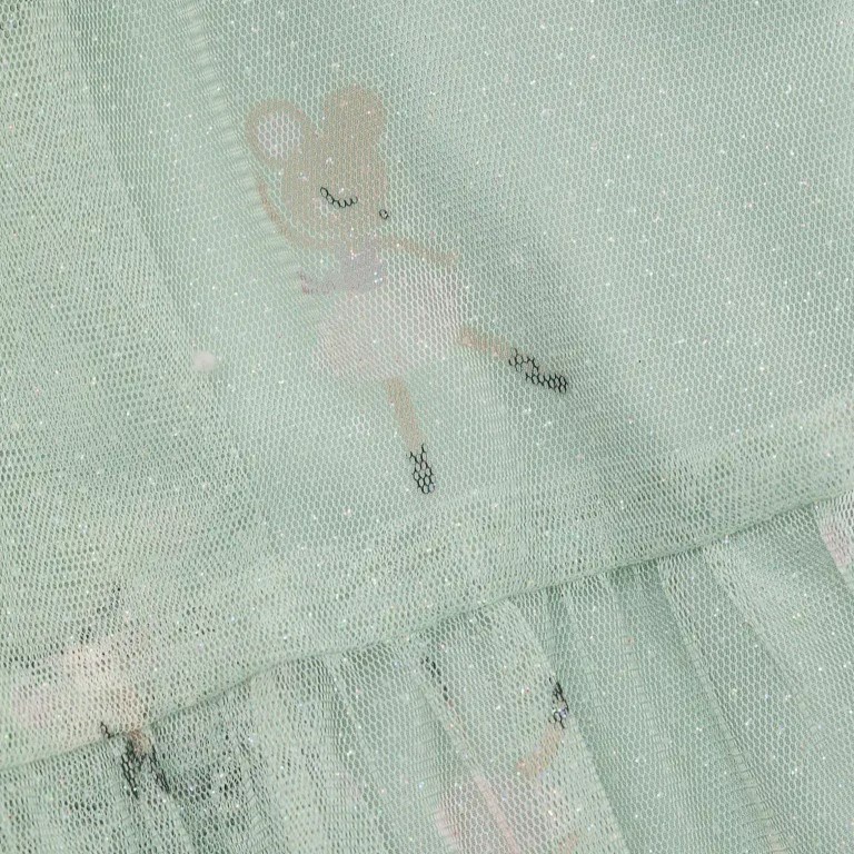 Váy HM bé gái váy ren xanh họa tiết auth size 18-24m