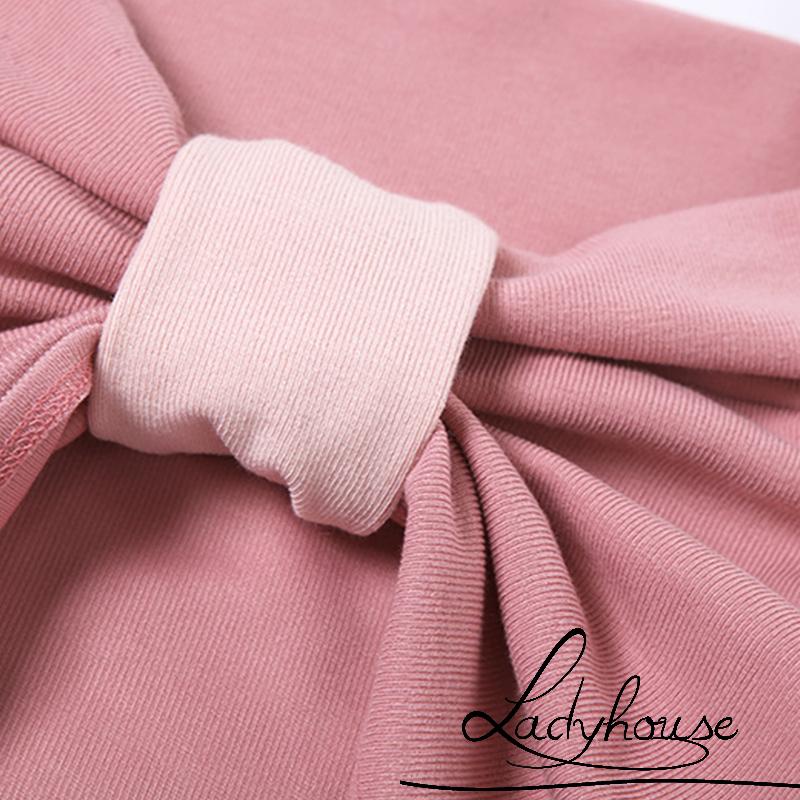 Áo Croptop Hai Dây Mỏng Tay Dài Thắt Nơ Trước Ngực Cho Nữ