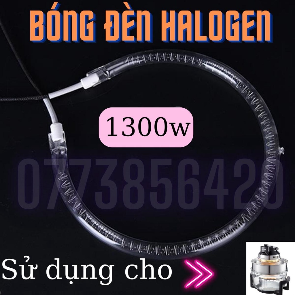 Bóng halogen sợi cacbon Gali dùng trong nồi nướng thủy tinh, các loại lò trên thị trường đường kính ngoài 15, trong 13cm