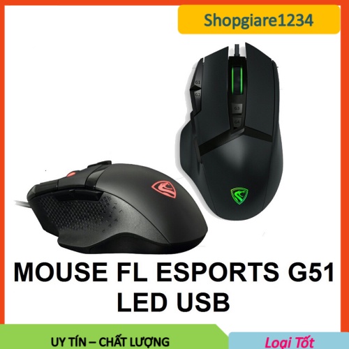 Chuột gaming FL-ESPORTS G51 biểu tượng hình rắn có đèn led- Hàng chính hãng, Full Box