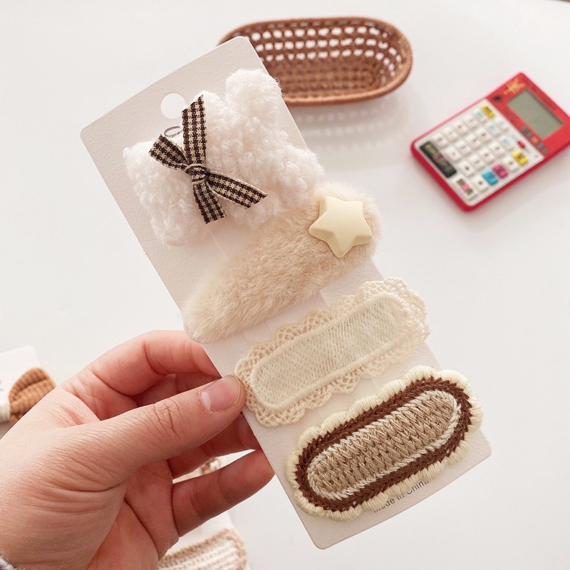 Set kẹp gấu hoạt hình cho bé gái