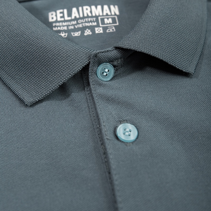 Áo thun polo nam cổ bẻ WOLY chất Cotton 4 chiều thấm hút co giãn PLIN0007 - BELAIRMAN