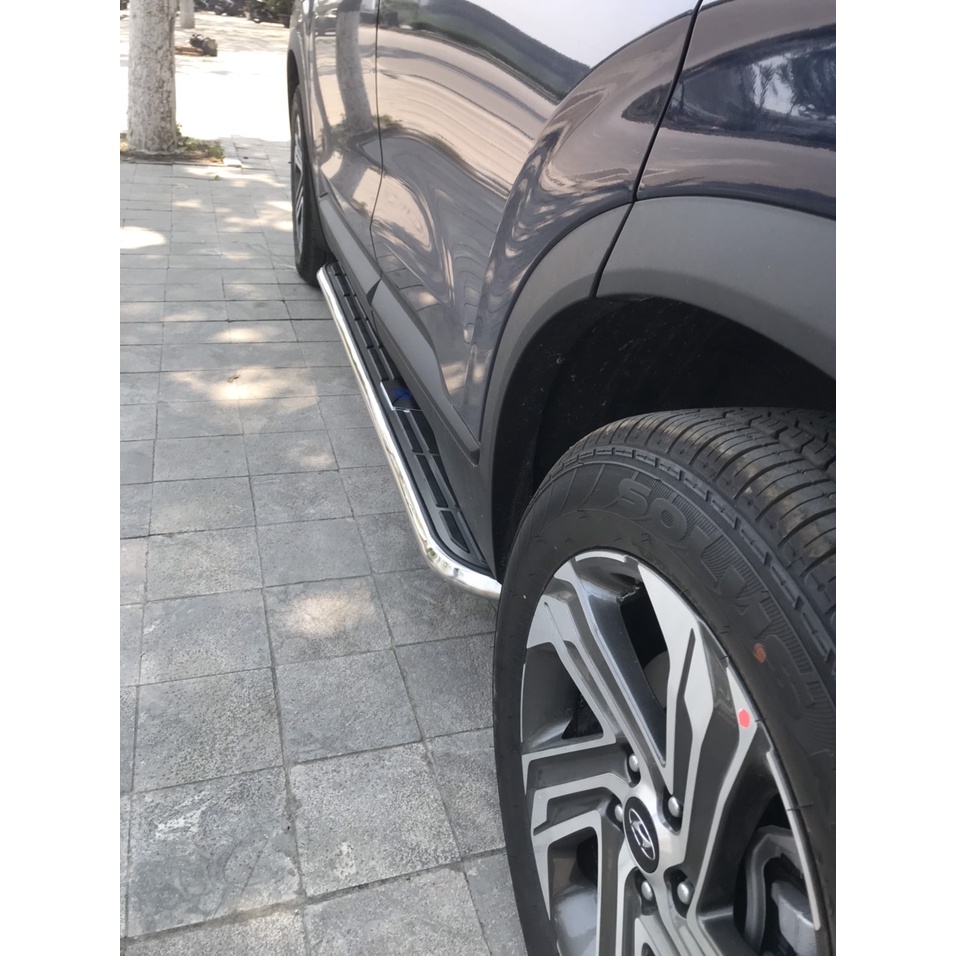 Bậc lên xuống, bệ bước chân xe Hyundai SantaFe 2006-2022+. Mẫu Cao cấp Nhôm đúc nguyên khối