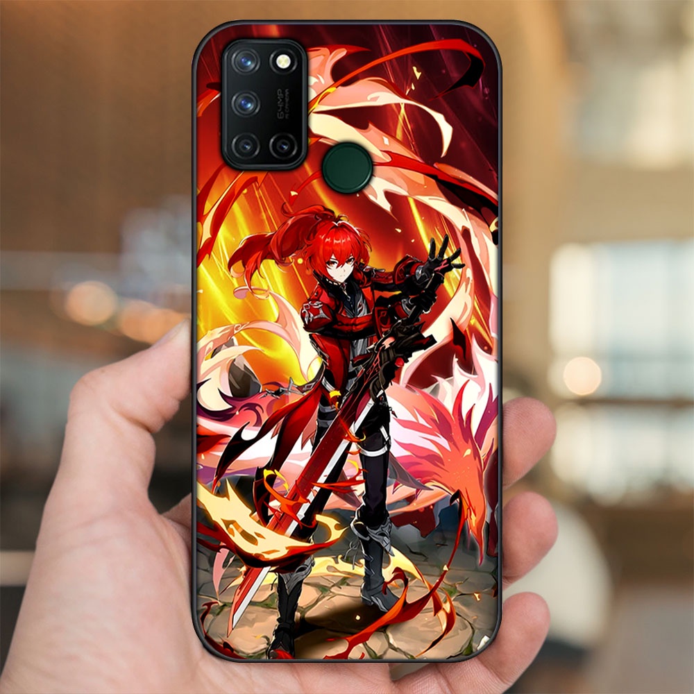 Ốp lưng Realme C17, 7i viền đen in hình Diluc Genshin Impact