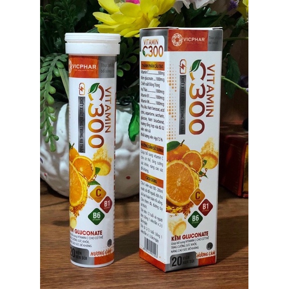 Viên sủi Vitamin C300 - chiết xuất đông trùng hạ thảo