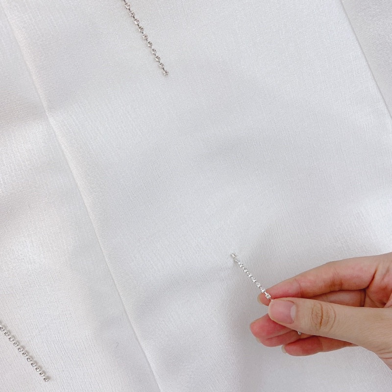 ĐẦM TRẮNG 2S ĐÍNH ĐÁ THÂN