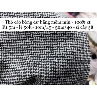 Vải thô cào bông dư hãng - mềm mịn - 100% cotton