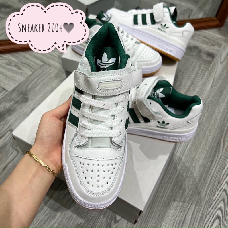 Giày thể thao sneaker adidas forum vệt xanh lá lót xanh bản cao cấp ảnh thật shop tự chụp