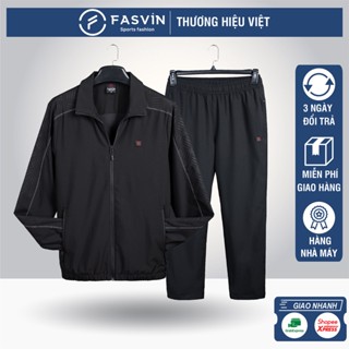 Bộ quần áo thể thao nam Fasvin BC22541.SG vải gió chun 02 lớp mềm mại co giãn.
