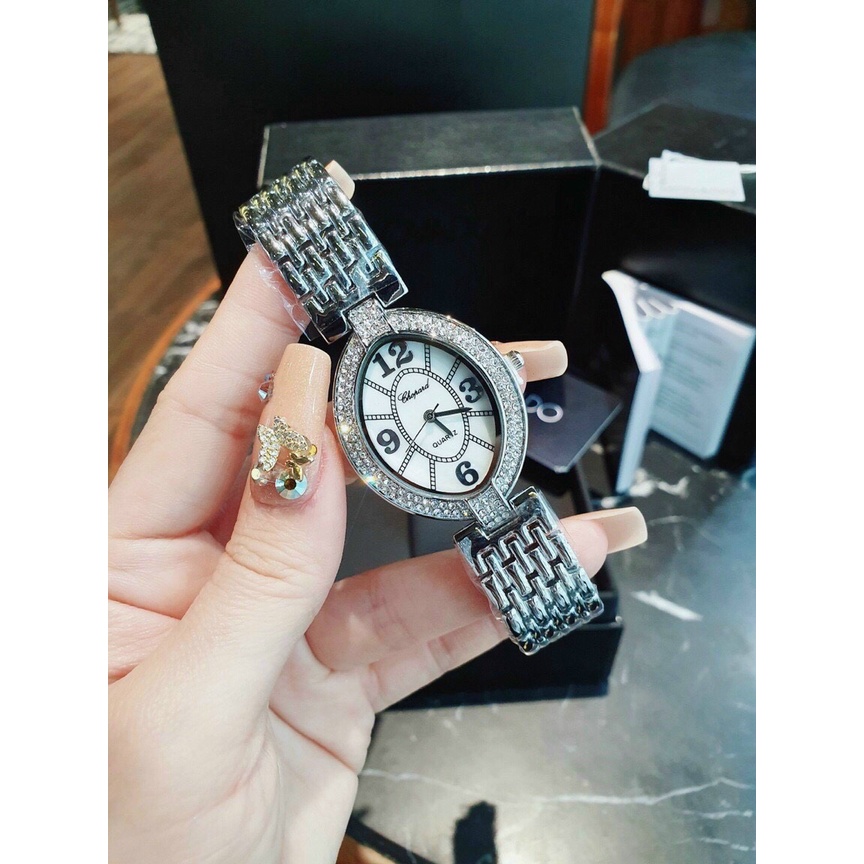 Đồng hồ nữ New size 34 mm dây khóa cài thép không gỉ 2 màu gold và silver thời trang sang trọng