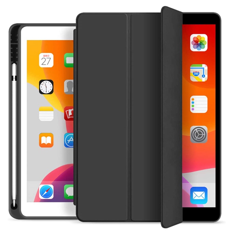 Bao Da Máy Tính Bảng TPU Mềm Có Ngăn Đựng Bút Cho Apple IPad Air 4 10.9 10.2 Inch 2020 I Pad Pro 11 12.9 Air 2 1